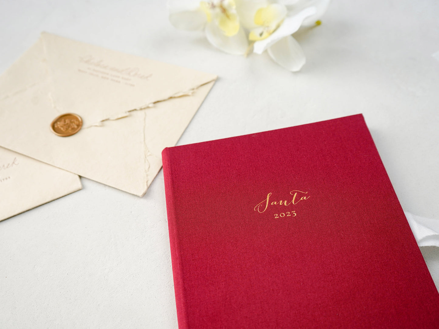 Linen Invitation Folio - Natural linen